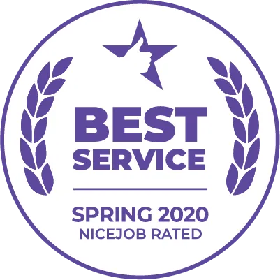 NiceJob Rated Best Service Award Spring 2020